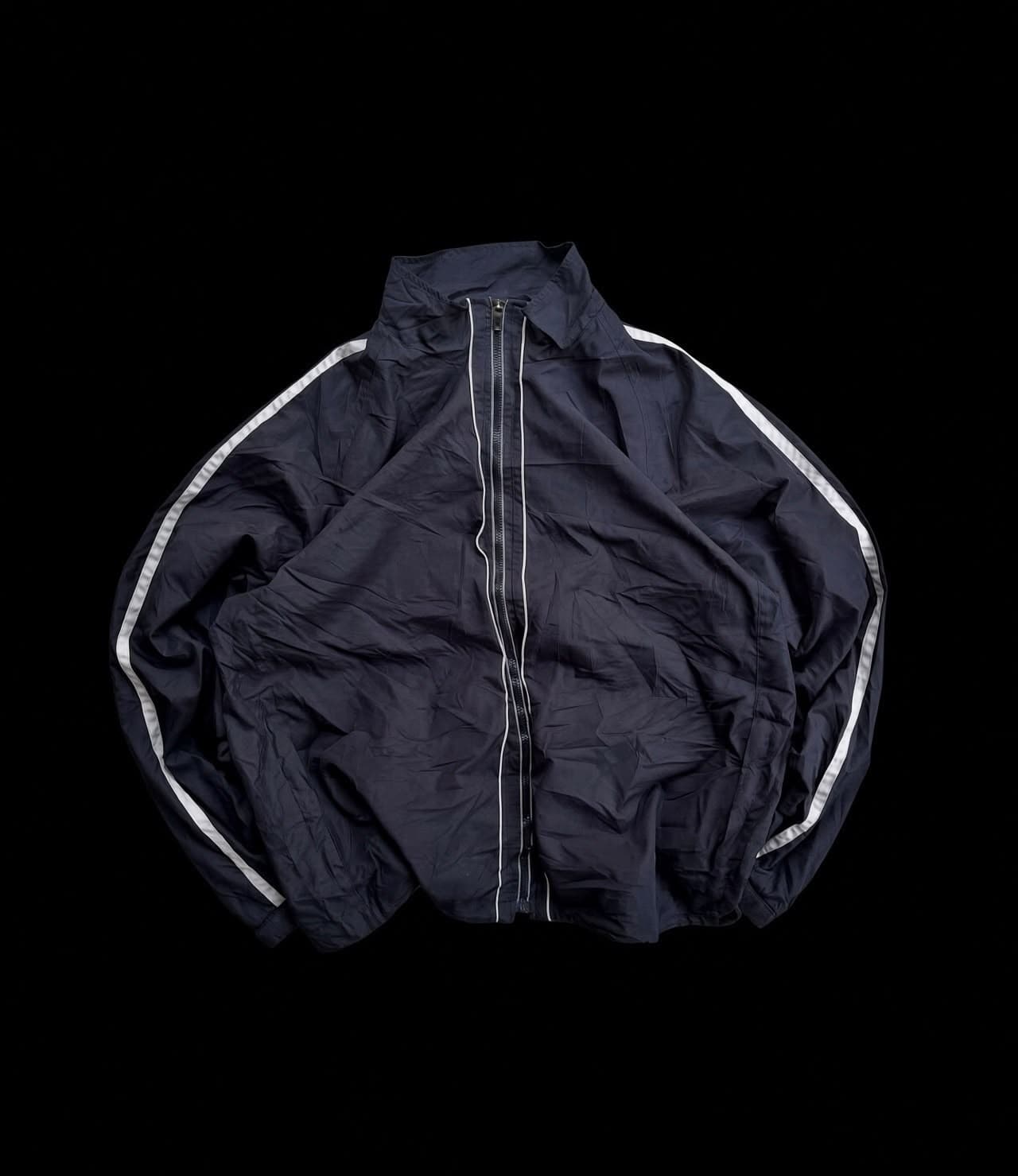 Vintage Midnight Navy Piping Track Jacket