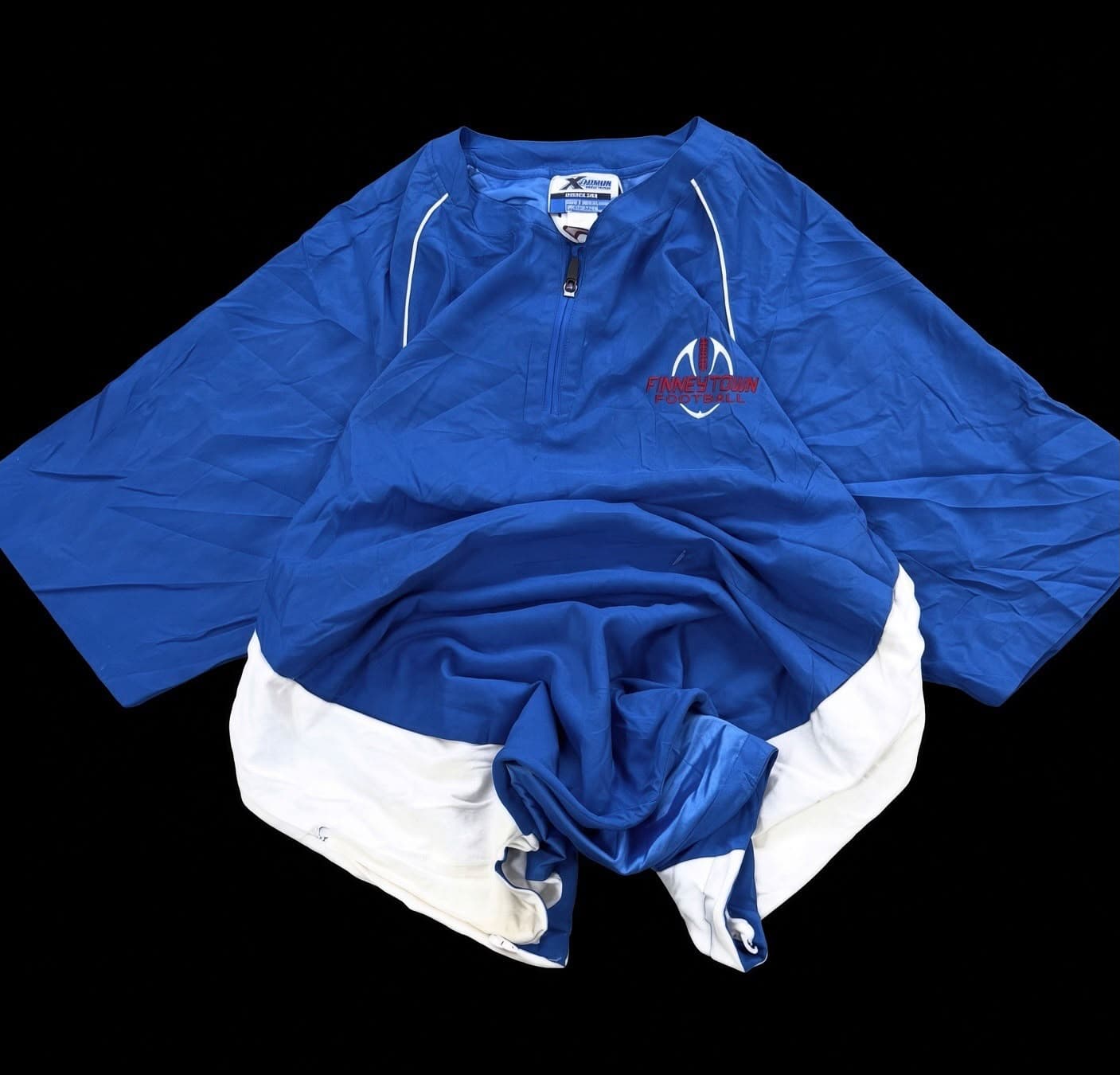 Vintage Royal Blue Short-Sleeve Layering Windshirt